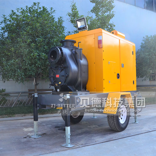拖掛式一體排水泵車 移動式防汛大流量搶險排澇抽水泵車