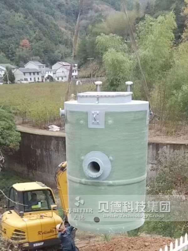 地埋式玻璃鋼一體化預(yù)制泵站農(nóng)村污水雨水智能提升泵站